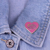 Secret Organization Brooch Heart-shaped Glitter Badge